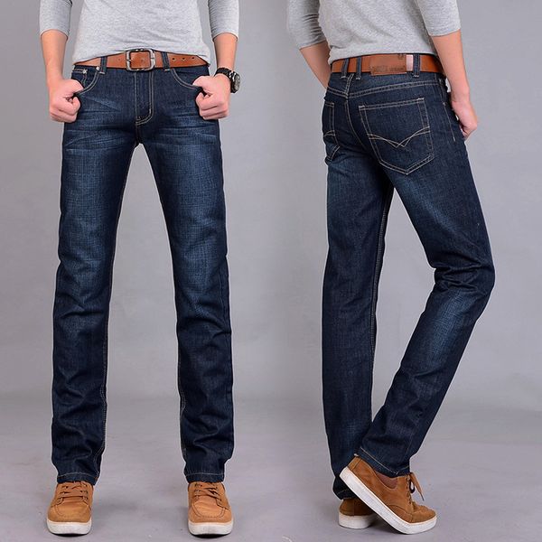 men's 6699 straight casual jeans loose young trousers slim fit mid waist spring, Blue
men's 6699 straight casual jeans loose young trousers slim fit mid waist spring, Blue