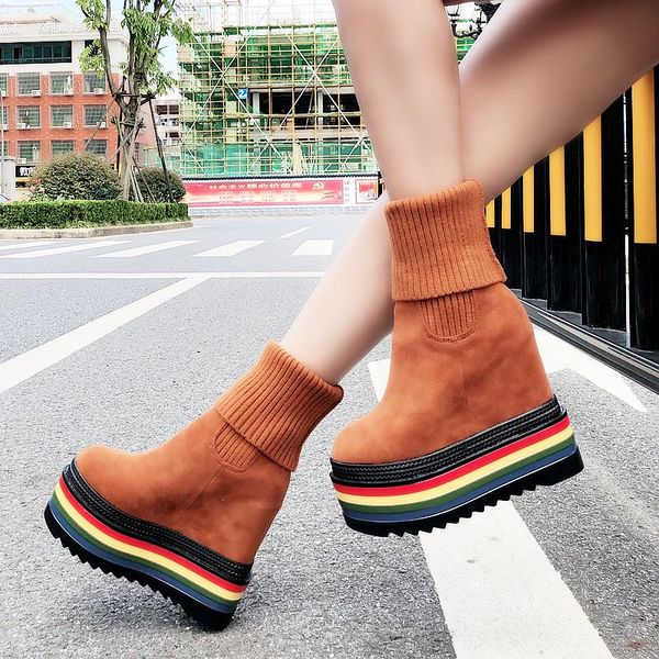 boots womens autumn shoes wedge suede elasticated platform ankle casual with black punk
boots womens autumn shoes wedge suede elasticated platform ankle casual with black punk