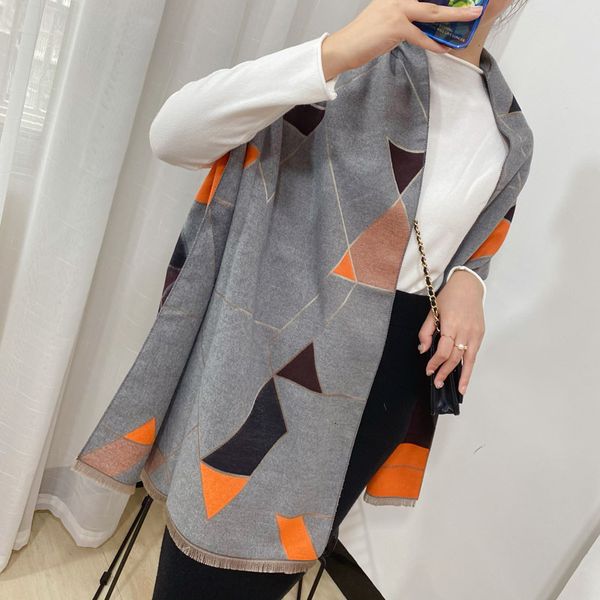 tippet muffler scarf diamond lattice cashmere imitation scarf for women in autumn and winter warm thickened fashion double-sided shawl bib, Blue;gray
tippet muffler scarf diamond lattice cashmere imitation scarf for women in autumn and winter warm thickened fashion double-sided shawl bib, Blue;gray