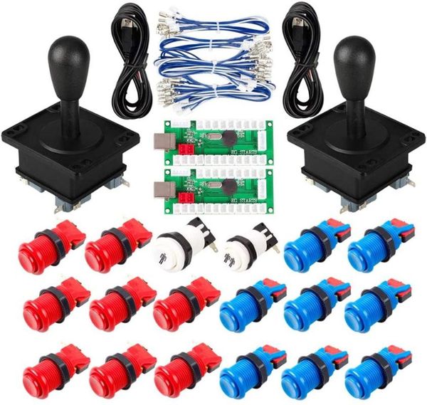 game controllers & joysticks arcade joystick buttons 2 player diy kit parts american style oval + happ type 1-1/8" red - blue
game controllers & joysticks arcade joystick buttons 2 player diy kit parts american style oval + happ type 1-1/8" red - blue