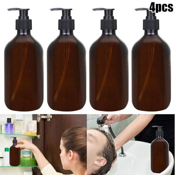 liquid soap dispenser 4pcs 500ml plastic brown empty pump bottles high temperature resistance suitable fot makeup bathroom shampoo bottle
liquid soap dispenser 4pcs 500ml plastic brown empty pump bottles high temperature resistance suitable fot makeup bathroom shampoo bottle