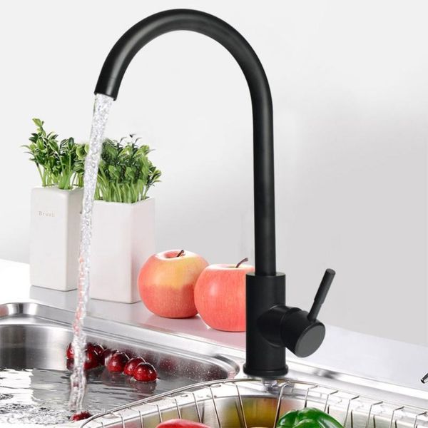 kitchen faucets 304 stainless steel black faucet 360 degree swivel single handle sink and cold water mixer tap
kitchen faucets 304 stainless steel black faucet 360 degree swivel single handle sink and cold water mixer tap