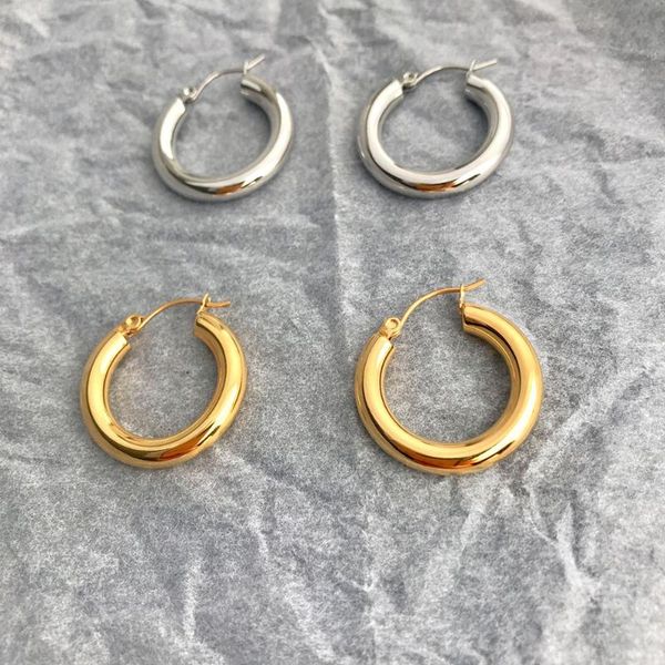 hoop & huggie cold air french simple design solid earrings precious gold-plated round coil fashion for women, Golden;silver
hoop & huggie cold air french simple design solid earrings precious gold-plated round coil fashion for women, Golden;silver