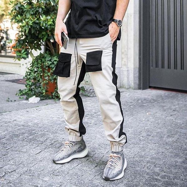 men's pants spring and autumn fashion selling loose legged straight sports overalls casual hip hop streetwear, Black
men's pants spring and autumn fashion selling loose legged straight sports overalls casual hip hop streetwear, Black