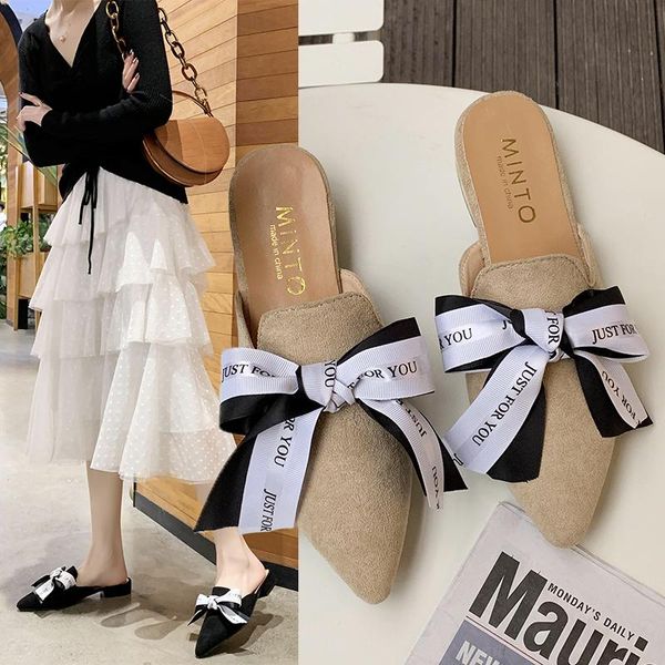 low heel slippers pu leather women fashion bow tie mule shoes pointed toe slides patchwork sandal ladies zapatos mujer m1-126, Black
low heel slippers pu leather women fashion bow tie mule shoes pointed toe slides patchwork sandal ladies zapatos mujer m1-126, Black