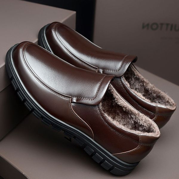 cotton leather shoes, winter plush warm men's non slip soft soles, old people's middle-aged dad's shoes, Black
cotton leather shoes, winter plush warm men's non slip soft soles, old people's middle-aged dad's shoes, Black