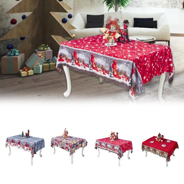 table cloth printed fabric tablecloth christmas washable ribbons waterproof festive decor 150*180cm