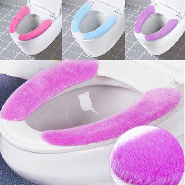 1pair toilet seat cover winter soft warmer fleece wc paste pad washable bathroom lid closestool sticky mat covers
1pair toilet seat cover winter soft warmer fleece wc paste pad washable bathroom lid closestool sticky mat covers
