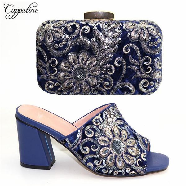 dress shoes arrival dark blue flock design high heel pump and evening bag set with embroidery sequins, t8108, height 8cm, Black
dress shoes arrival dark blue flock design high heel pump and evening bag set with embroidery sequins, t8108, height 8cm, Black