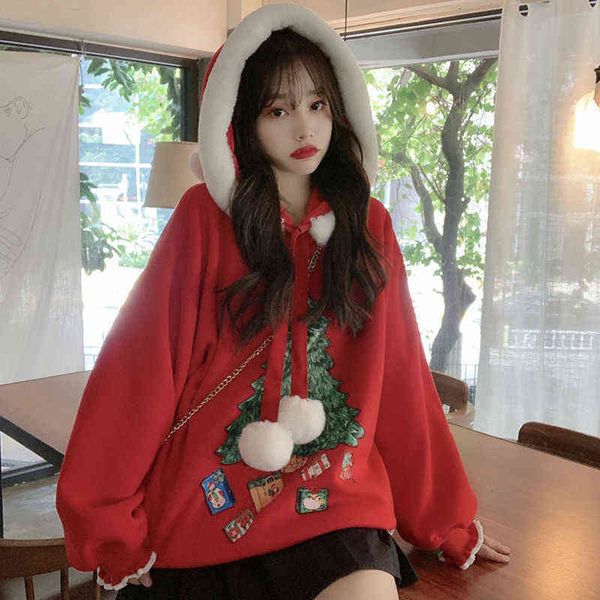 hoodies women autumn winter loose cute plus-sized size christmas velvet thick long sleeve student hairy ball casual pullover y1118, Black
hoodies women autumn winter loose cute plus-sized size christmas velvet thick long sleeve student hairy ball casual pullover y1118, Black