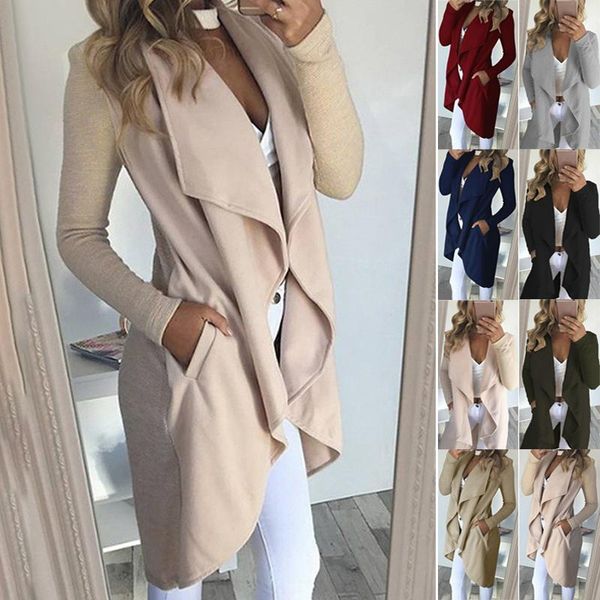 women's trench coats fashion winter warm coat lapel pockets long jackets solid color elegant female outerwear plus size, Tan;black
women's trench coats fashion winter warm coat lapel pockets long jackets solid color elegant female outerwear plus size, Tan;black