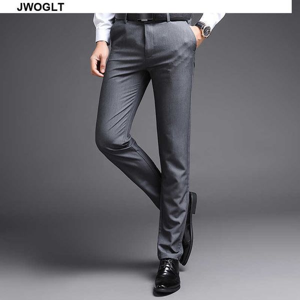 men's spring autumn fashion business casual long pants casual black suit pants male elastic straight slim fit formal trousers 210528, White;black
men's spring autumn fashion business casual long pants casual black suit pants male elastic straight slim fit formal trousers 210528, White;black