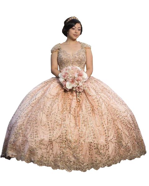 2022 glittery champagne tulle quinceanera dresses cap short sleeves gold applique beading crystal prom ball gown sweet 16 dress, Blue;red
2022 glittery champagne tulle quinceanera dresses cap short sleeves gold applique beading crystal prom ball gown sweet 16 dress, Blue;red