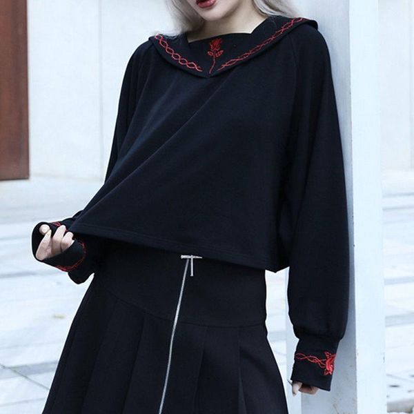 japan style lolita embroidered black womens punk girl goth casual hip hop sweatshirt kpop school leopard street sailor suit, White
japan style lolita embroidered black womens punk girl goth casual hip hop sweatshirt kpop school leopard street sailor suit, White