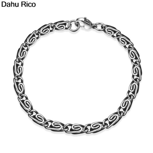 link, chain 5mm bracciali cordao mens boyfriend gift uomo zincir chains rvs voor stainless steel manilai tibetana im dahu rico bracelets, Black
link, chain 5mm bracciali cordao mens boyfriend gift uomo zincir chains rvs voor stainless steel manilai tibetana im dahu rico bracelets, Black