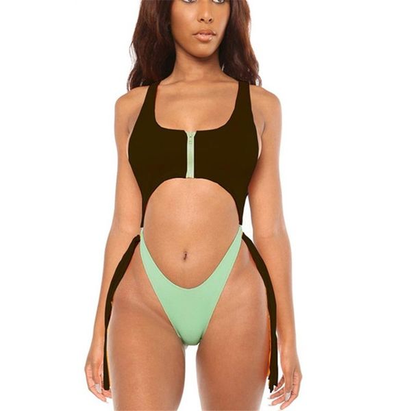 one-piece suits women zipper front low back high cut one piece swimsuit bathing suit 2021 swimming female monokini bodysuit bandage
one-piece suits women zipper front low back high cut one piece swimsuit bathing suit 2021 swimming female monokini bodysuit bandage