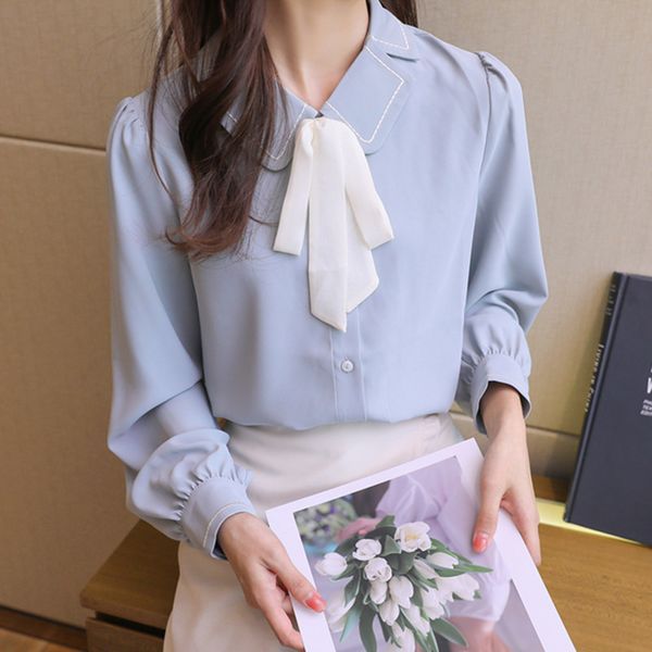 korean women shirts chiffon blouse office lady bow tie shirt plus size casual woman long sleeve blouses 210427, White
korean women shirts chiffon blouse office lady bow tie shirt plus size casual woman long sleeve blouses 210427, White