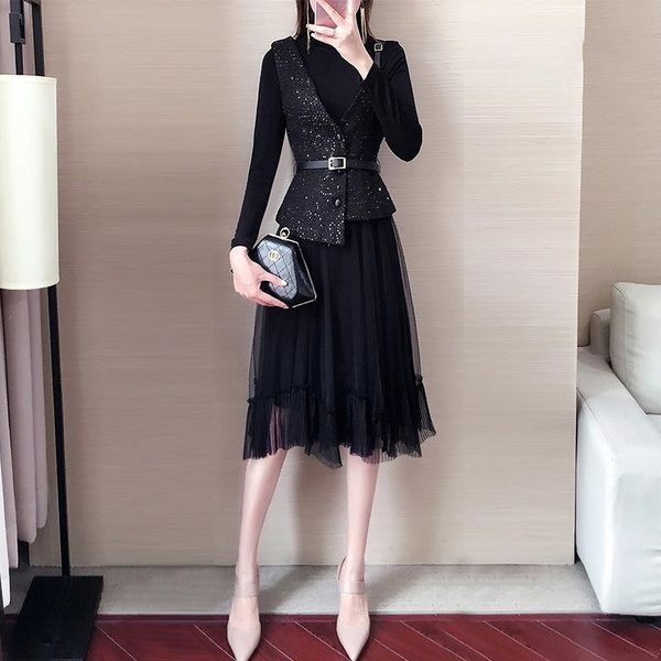 two piece dress set moda mujer 2021 women autumn winter suits and conjuntos de elegante roupas feminina, White
two piece dress set moda mujer 2021 women autumn winter suits and conjuntos de elegante roupas feminina, White