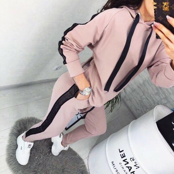 two piece dress fashion casual 2pcs set women fishnet hollow out long seleeve hoodies sportswear pants tracksuit sweatshirt sweat suit, White
two piece dress fashion casual 2pcs set women fishnet hollow out long seleeve hoodies sportswear pants tracksuit sweatshirt sweat suit, White