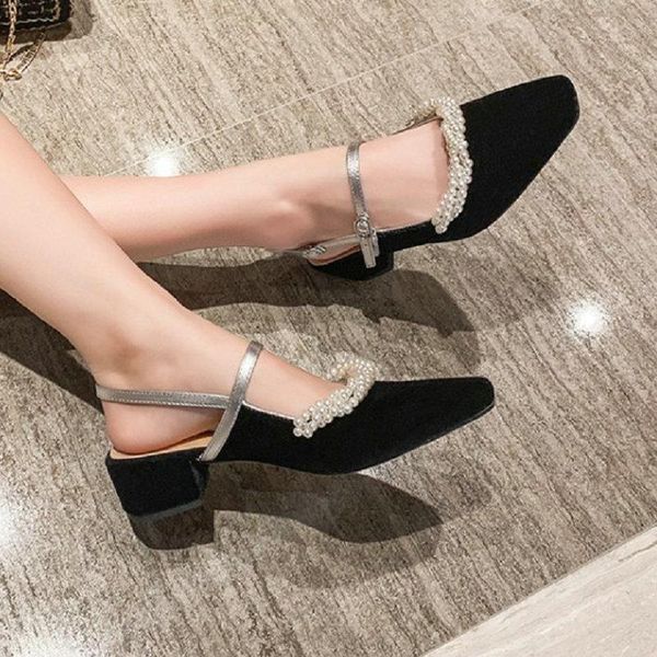 dress shoes sianie tianie 2021 summer genuine leather chunky middle heels sweet ladies slingback sandals women with pearls decoration, Black
dress shoes sianie tianie 2021 summer genuine leather chunky middle heels sweet ladies slingback sandals women with pearls decoration, Black