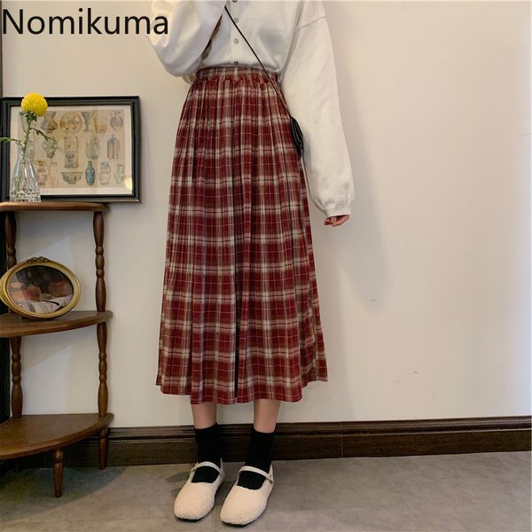 nomikuma high waist plaid skirt women casual vintage a line mid calf pleated skirts female arrival jupe longue femme 3e266 210514, Black
nomikuma high waist plaid skirt women casual vintage a line mid calf pleated skirts female arrival jupe longue femme 3e266 210514, Black