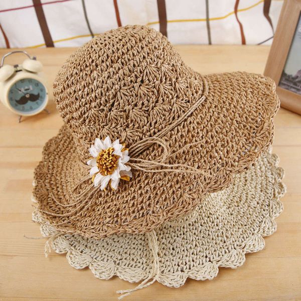 sun hat straw female summer travel beach chrysanthemum woven foldable big brim flower sun hat, Blue;gray
sun hat straw female summer travel beach chrysanthemum woven foldable big brim flower sun hat, Blue;gray