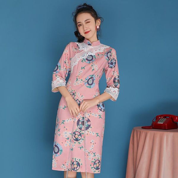 will spring and summer modified cheongsam deer velvet sleeves young chinese style restoring ancient ways of cultivate one' casual dress, Black;gray
will spring and summer modified cheongsam deer velvet sleeves young chinese style restoring ancient ways of cultivate one' casual dress, Black;gray