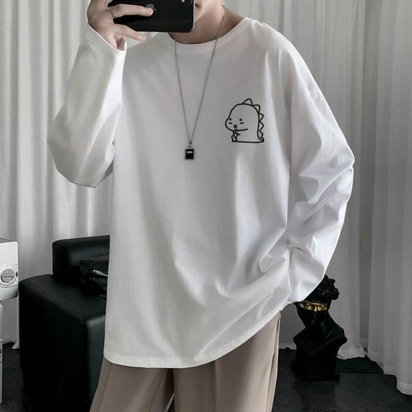 plush and thickened long sve t-shirt fashion monster with bottom coat for men's autumn, White;black
plush and thickened long sve t-shirt fashion monster with bottom coat for men's autumn, White;black