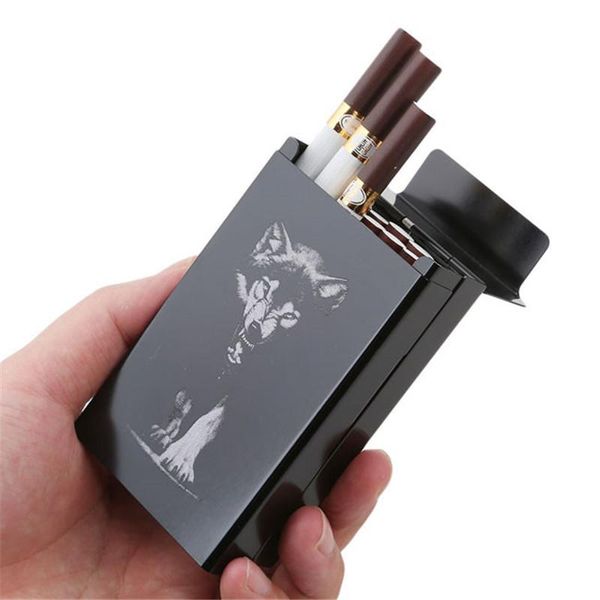 storage bags personalized ultra thin black wolf metal cigarette case boxes automatic holder pocket-case gifts
storage bags personalized ultra thin black wolf metal cigarette case boxes automatic holder pocket-case gifts