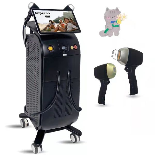 the new three wavelength 755 808 1064nm diode laser machine single /double handles permanent hair removal aesthetics device 2 years warranty, Black
the new three wavelength 755 808 1064nm diode laser machine single /double handles permanent hair removal aesthetics device 2 years warranty, Black