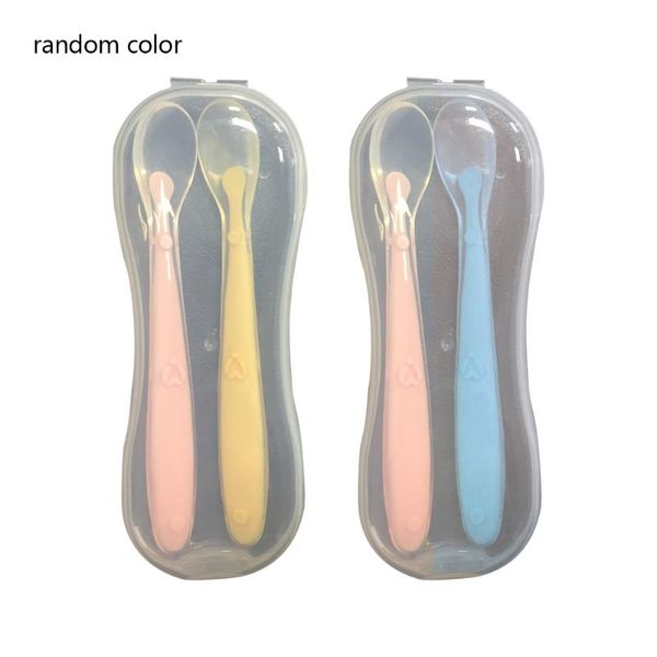 cups, dishes & utensils born baby spoon silicone soft temperature sensing children tableware training infant feeding tools care
cups, dishes & utensils born baby spoon silicone soft temperature sensing children tableware training infant feeding tools care
