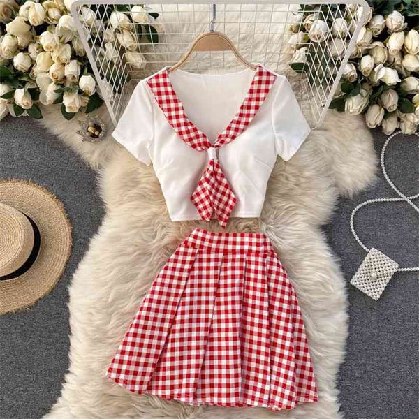 women fashion korean v neck padded short sleeve + high waist pleated skirt two-piece sets r658 210527, White
women fashion korean v neck padded short sleeve + high waist pleated skirt two-piece sets r658 210527, White