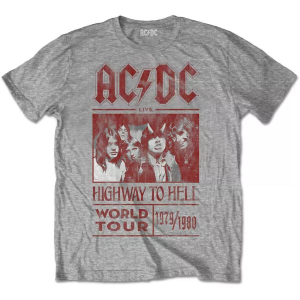 grey ac/dc highway to heii world tour licensed tshirt men, White;black
grey ac/dc highway to heii world tour licensed tshirt men, White;black