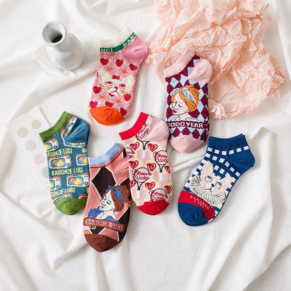 socks & hosiery 1 pair fashion print cute animal ankle women lady cotton casual breathable summer low cut girls korea style cat queen, Black;white
socks & hosiery 1 pair fashion print cute animal ankle women lady cotton casual breathable summer low cut girls korea style cat queen, Black;white