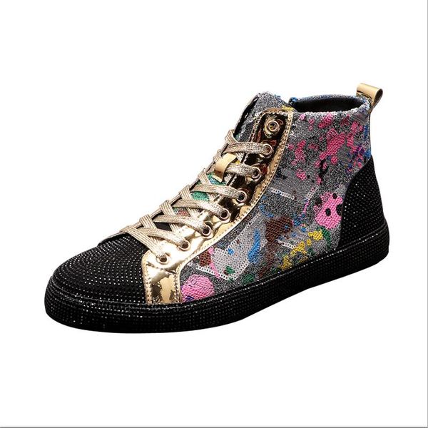 designer shoes men rhinestone graffiti pattern high- causal loafers flats platform prom moccasins walking sneake 1h15, Black
designer shoes men rhinestone graffiti pattern high- causal loafers flats platform prom moccasins walking sneake 1h15, Black