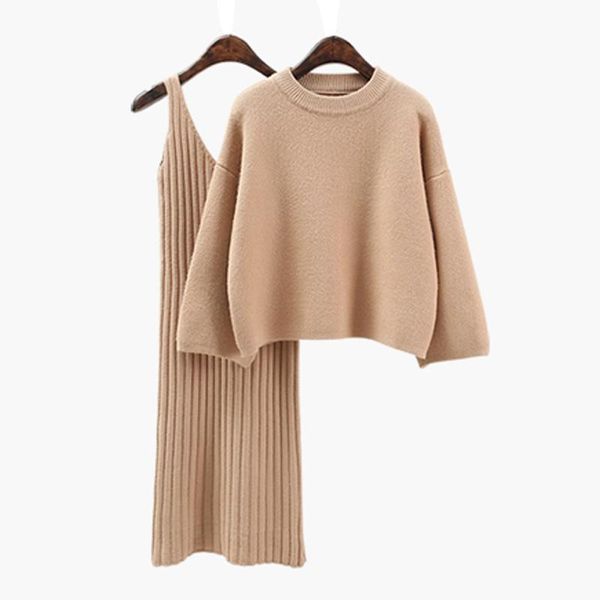 tide spring warm dress women solid color loose knitting autumn casual o-neck flare sleeve femme sweater dresses, Black;gray
tide spring warm dress women solid color loose knitting autumn casual o-neck flare sleeve femme sweater dresses, Black;gray