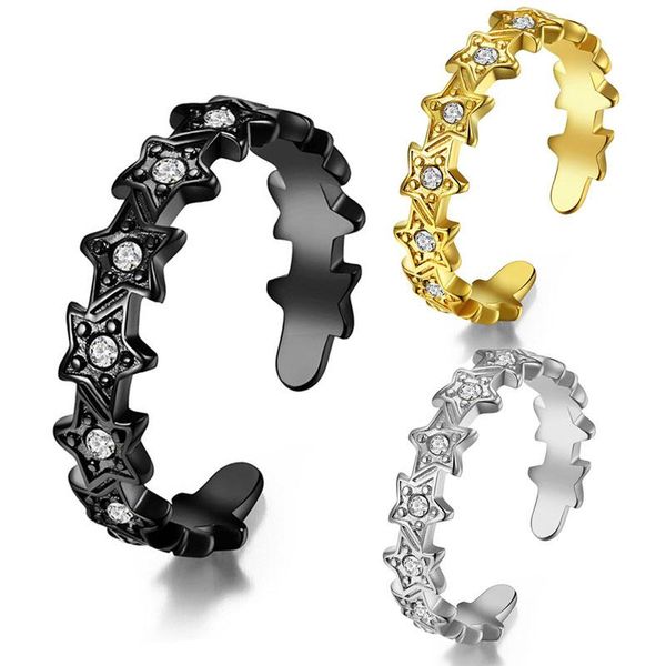 wedding rings fashion open star band cubic zircon inlaid ring for bride girls stainless steel geometry women jewelry, Slivery;golden
wedding rings fashion open star band cubic zircon inlaid ring for bride girls stainless steel geometry women jewelry, Slivery;golden