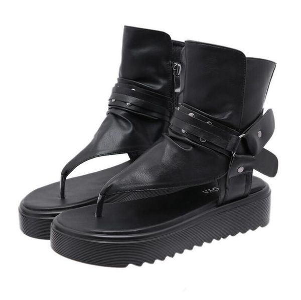 female sandals wedges platform women fashion punk style rivet flip flops laides beach shoes high heels, Black
female sandals wedges platform women fashion punk style rivet flip flops laides beach shoes high heels, Black