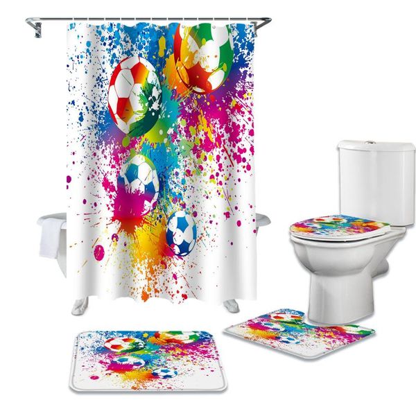 shower curtains colorful football paint art durable waterproof curtain set bathroom rugs carpet toilet seat cover pad floor mat
shower curtains colorful football paint art durable waterproof curtain set bathroom rugs carpet toilet seat cover pad floor mat