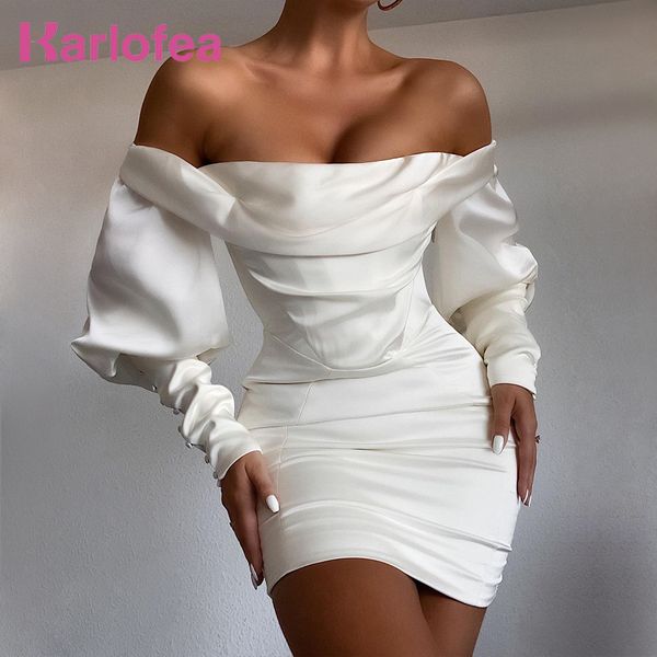 Karlofea Ivory Corset Satin Mini Dress Sexy New Elegant Long Sleeve Off Shoulder Christmas Celebrity Party Date Outfits Clothes
Karlofea Ivory Corset Satin Mini Dress Sexy New Elegant Long Sleeve Off Shoulder Christmas Celebrity Party Date Outfits Clothes