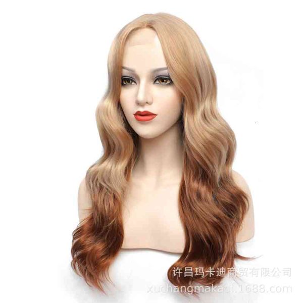 mix gold wigs women's changing color big wave long curly hair chemical fiber small lace wig headgear, Black;brown
mix gold wigs women's changing color big wave long curly hair chemical fiber small lace wig headgear, Black;brown