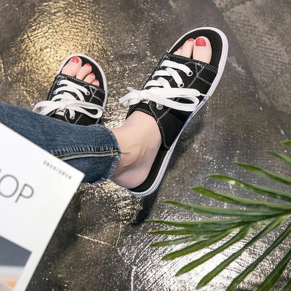 slippers 2021 women casual spring summer women's flat lace-up canvas slipper non-slip flip flops beach shoes, Black
slippers 2021 women casual spring summer women's flat lace-up canvas slipper non-slip flip flops beach shoes, Black
