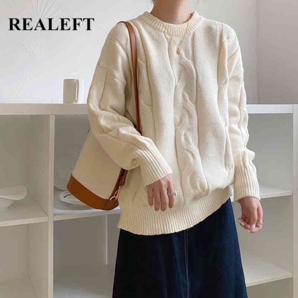autumn winter warm women's sweater o-neck long sleeve loose knitted chic minimalist pullover knitwear ladies 210428, White;black
autumn winter warm women's sweater o-neck long sleeve loose knitted chic minimalist pullover knitwear ladies 210428, White;black