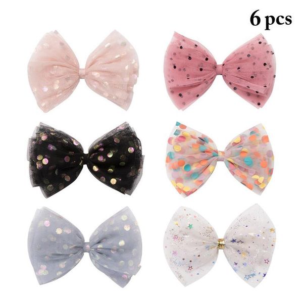 hair accessories 6pcs bowknot clip large polka dot barrette gauze pin for kids women headwear multicolor gifts, Slivery;white
hair accessories 6pcs bowknot clip large polka dot barrette gauze pin for kids women headwear multicolor gifts, Slivery;white