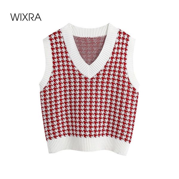 wixra womens houndstooth vest sweaters v neck high street sleeveless autumn spring pullovers femme jumpers 210419, White;black
wixra womens houndstooth vest sweaters v neck high street sleeveless autumn spring pullovers femme jumpers 210419, White;black