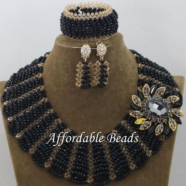 earrings & necklace black gold jewelry sets for women gorgeous beads african set rare style handmade ncd044, Silver
earrings & necklace black gold jewelry sets for women gorgeous beads african set rare style handmade ncd044, Silver