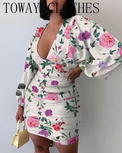 casual dresses women floral pattern print lantern sleeve ruched bodycon dress party for 2021, Black;gray
casual dresses women floral pattern print lantern sleeve ruched bodycon dress party for 2021, Black;gray