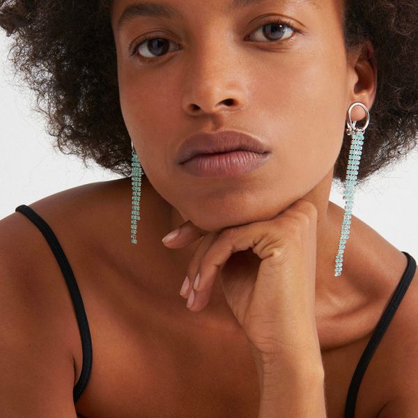 justine clenquet green protein diamond mesh chain asymmetric long earclip women's earrings fashion festival gift, Silver
justine clenquet green protein diamond mesh chain asymmetric long earclip women's earrings fashion festival gift, Silver