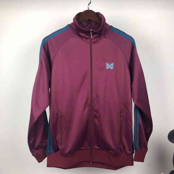 19ss version needles butterfly embroidery women side striped hiphop jackets coats men track jacket, Black;brown
19ss version needles butterfly embroidery women side striped hiphop jackets coats men track jacket, Black;brown