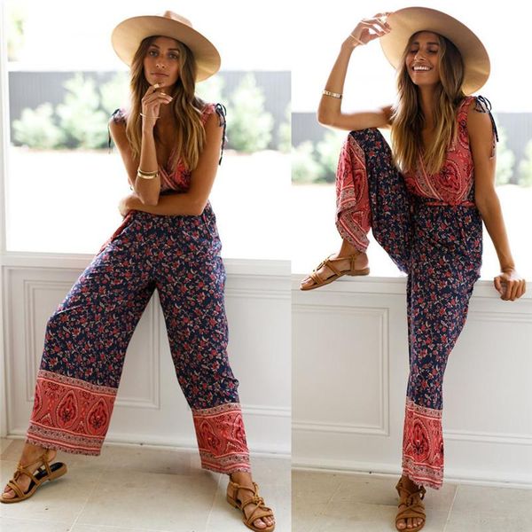 women's jumpsuits & rompers summer boho floral geometric printed loose strap lace up bodysuit indie folk party romper long trousers, Black;white
women's jumpsuits & rompers summer boho floral geometric printed loose strap lace up bodysuit indie folk party romper long trousers, Black;white